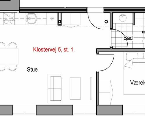 2 værelses lejlighed i Odense C