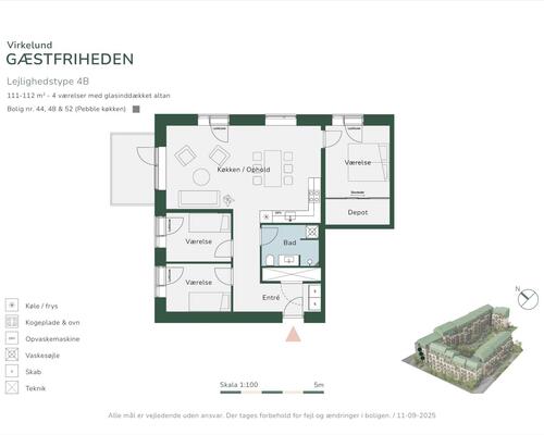 4 værelses lejlighed i Albertslund