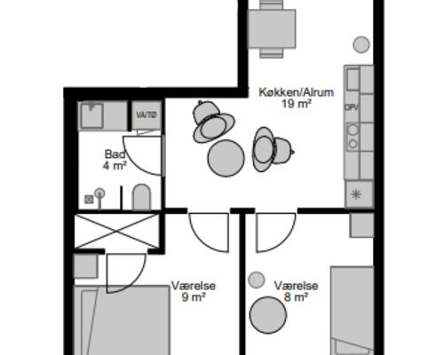 3 værelses lejlighed i Aalborg