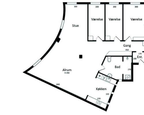 4 værelses lejlighed i Århus C