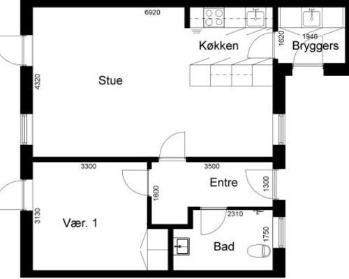 2 værelses lejlighed i Skive