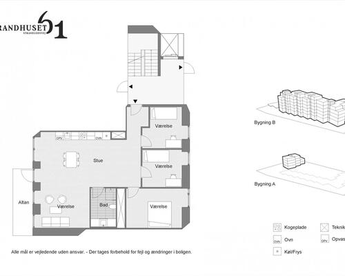 4 værelses lejlighed i København S