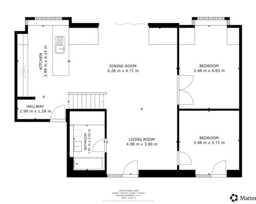3 værelses lejlighed i Hellerup