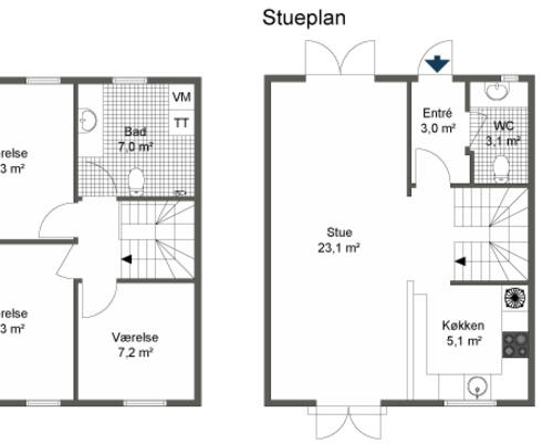 4 værelses lejlighed i Helsinge