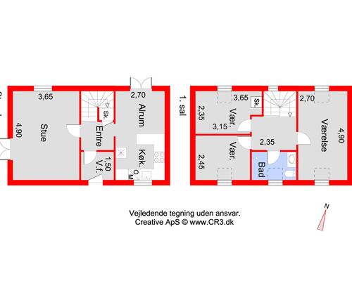 Flot rækkehus med solrig have | Tølløse