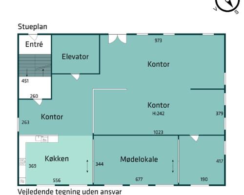 Charmerende kontorlokale i historisk ejendom i Kolding