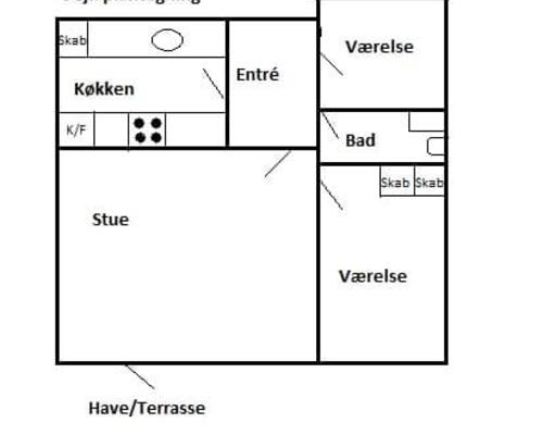 Hyggeligt hus med have til leje i Skals