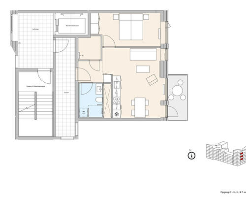 2 værelses lejlighed i København S