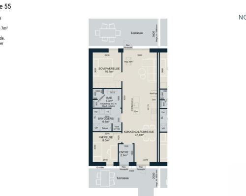 3 værelses hus i Odder