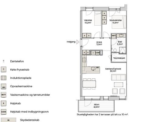 3 værelses lejlighed i Risskov