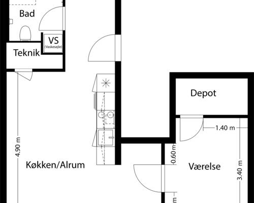 3 værelses lejlighed i Skovlunde