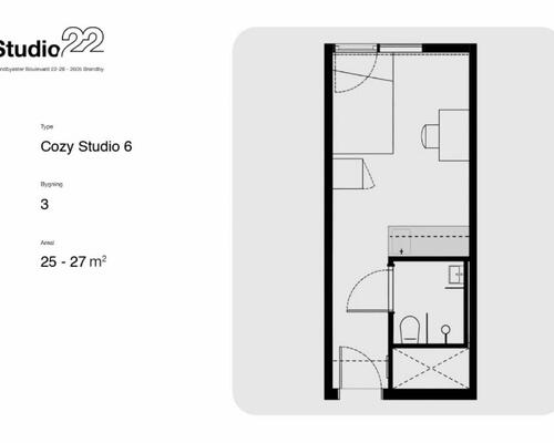 1 værelses lejlighed i Brøndby