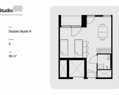 1 værelses lejlighed i Brøndby