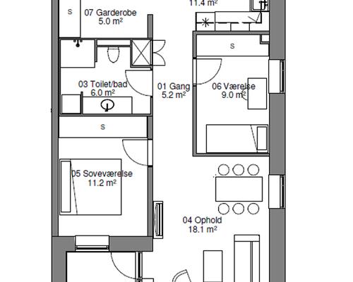 3 værelses lejlighed i Højbjerg