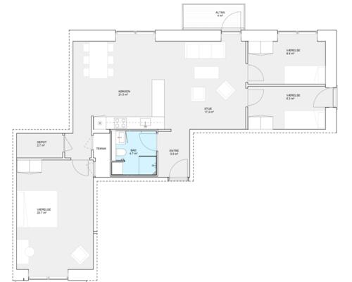 3 værelses lejlighed i Brabrand