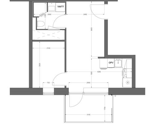 2 værelses lejlighed i Tilst