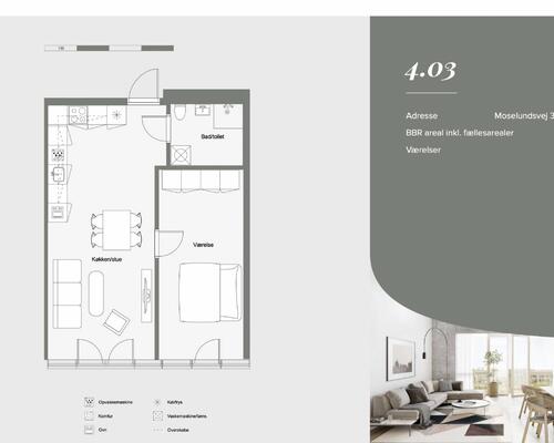 3 værelses lejlighed i Helsingør