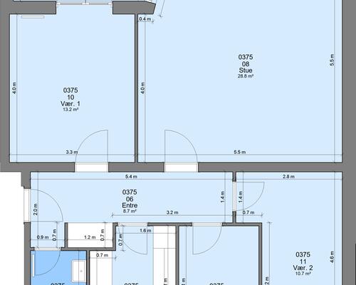 2 værelses lejlighed i Randers SV