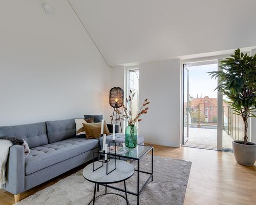 3-værelses med privat tagterrasse centralt i Roskilde