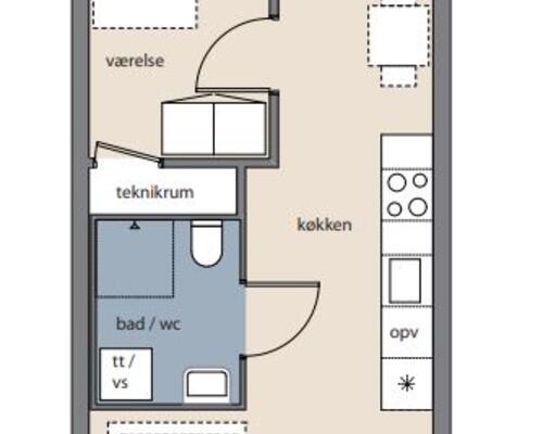 2 værelses lejlighed i Aalborg