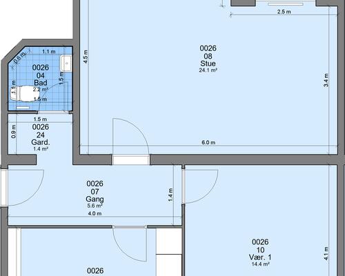 2 værelses lejlighed i Randers SØ