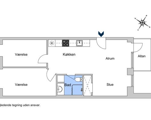 Flot lejlighed med stor altan ☀️ Oplagt til deling af 2<br>