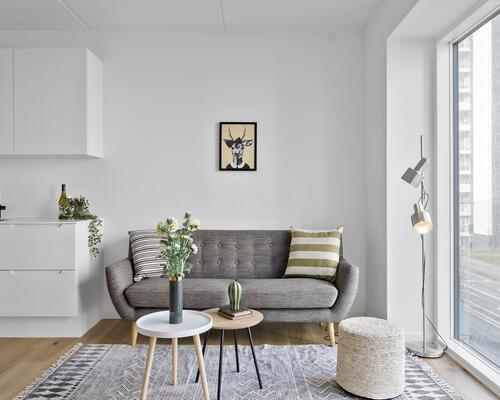 Flot lejlighed med stor altan og højt kvalitetsniveau<br>