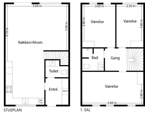 4 værelses hus i Vallensbæk