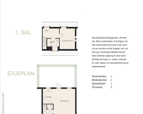 2 værelses lejlighed i Nivå