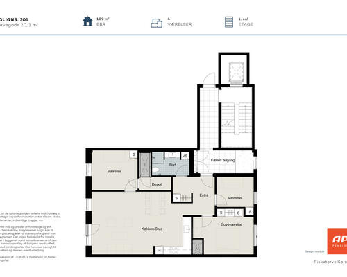 4 værelses lejlighed i Odense C