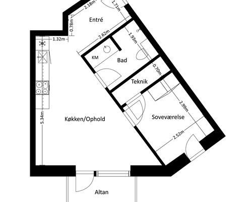 2 værelses lejlighed i Risskov