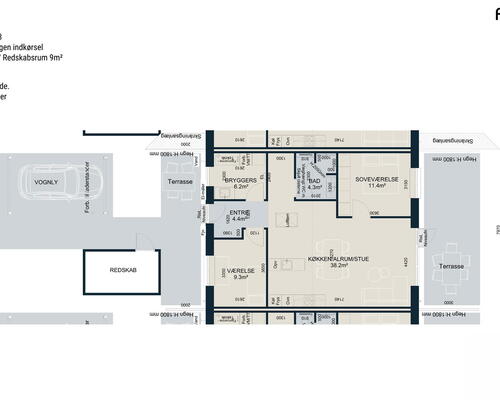 3 værelses hus i Middelfart