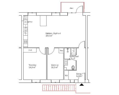 3 værelses lejlighed i Odense SV
