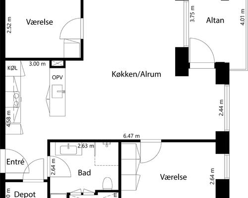 3 værelses lejlighed i Randers NØ