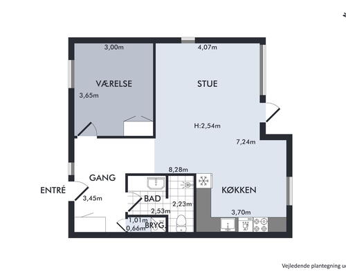 3 værelses lejlighed i Solrød Strand