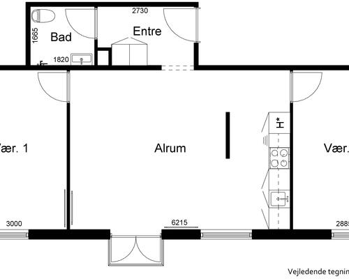 3 værelses lejlighed i Ejby