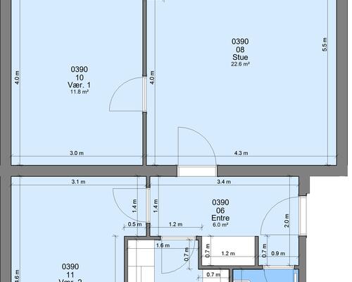 2 værelses lejlighed i Randers SV