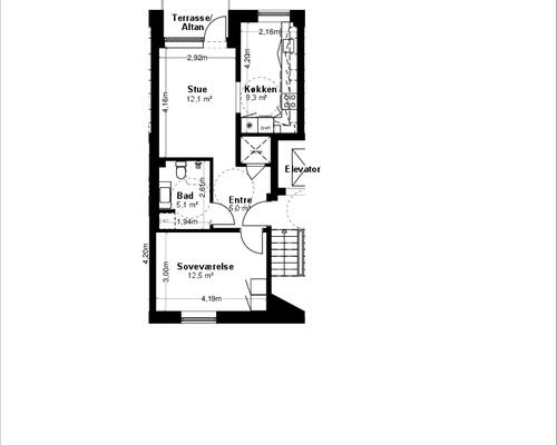 2 værelses lejlighed i Aalborg SØ