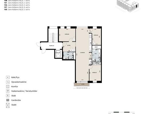 4 værelses lejlighed i København SV