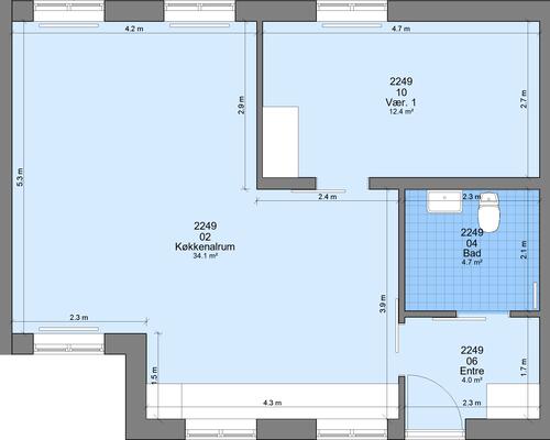 2 værelses lejlighed i Randers