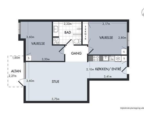 Skøn 3-værelses lejlighed i Ceres Plaza