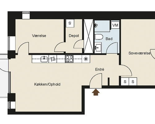 3 værelses lejlighed i Brøndby