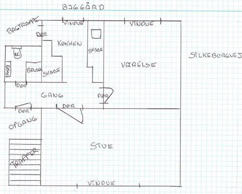 2 værelses lejlighed i Århus C