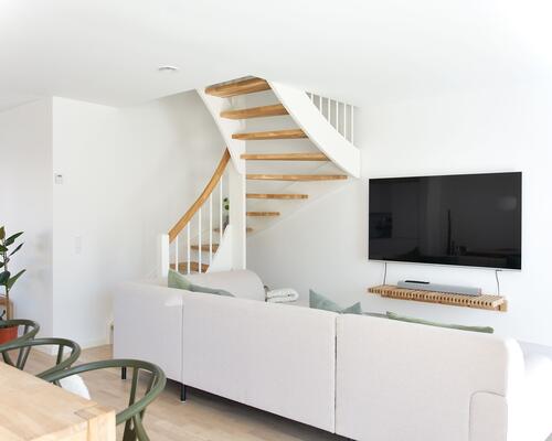 Moderne nybygget rækkehus ved Fuglsang Sø