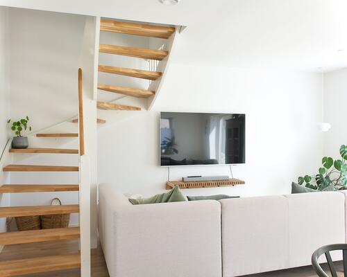 Moderne nybygget rækkehus ved Fuglsang Sø