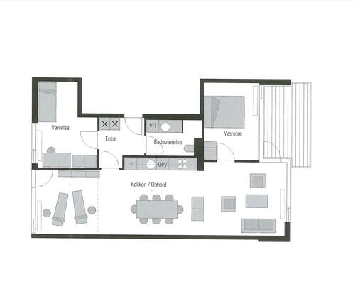 3 værelses lejlighed i København SV