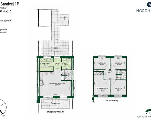 5 værelses hus i Ølsted
