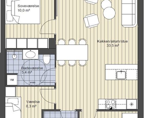 4 værelses lejlighed i Ikast