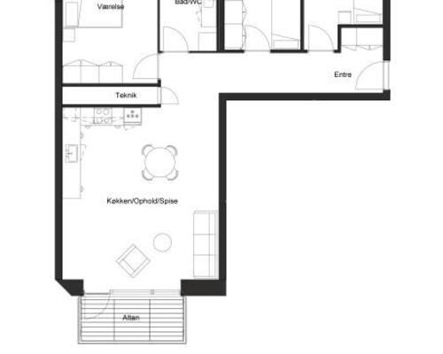 4 værelses lejlighed i Odense C