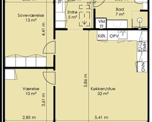 3 værelses lejlighed i Ringe